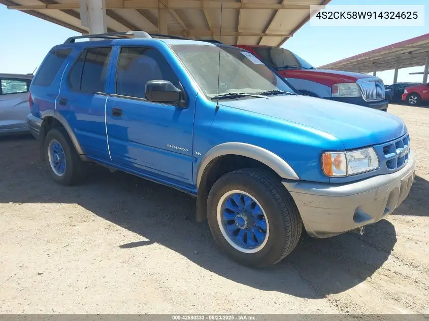 2001 Isuzu Rodeo Ls 3.2L V6/Lse 3.2L V6/S 3.2L V6 VIN: 4S2CK58W914324625 Lot: 42580333