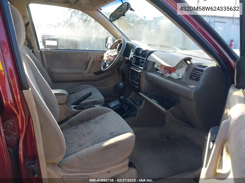 2002 Isuzu Rodeo Ls 3.2L/Lse 3.2L V6/S/S 3.2L V6 VIN: 4S2DM58W624335632 Lot: 41690735