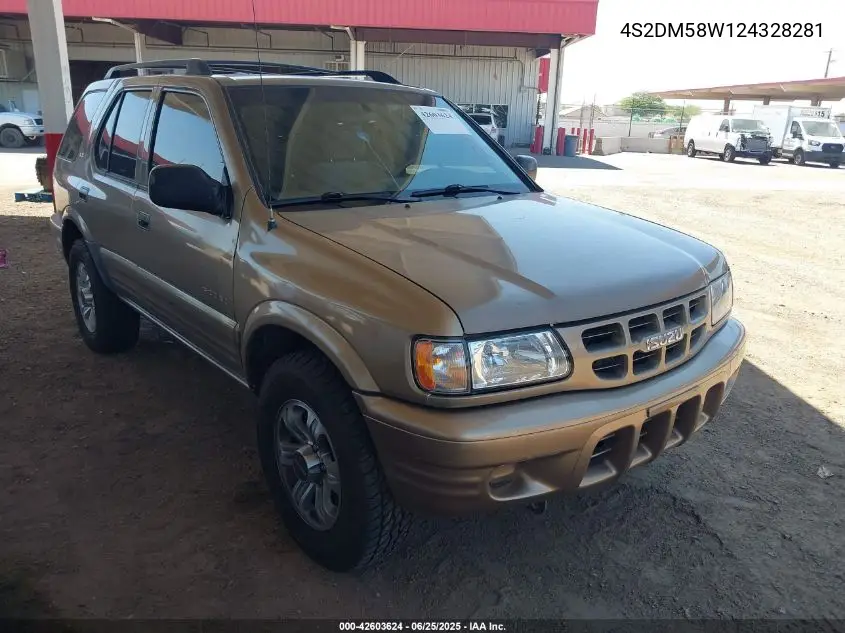 2002 Isuzu Rodeo Ls 3.2L/Lse 3.2L V6/S/S 3.2L V6 VIN: 4S2DM58W124328281 Lot: 42603624