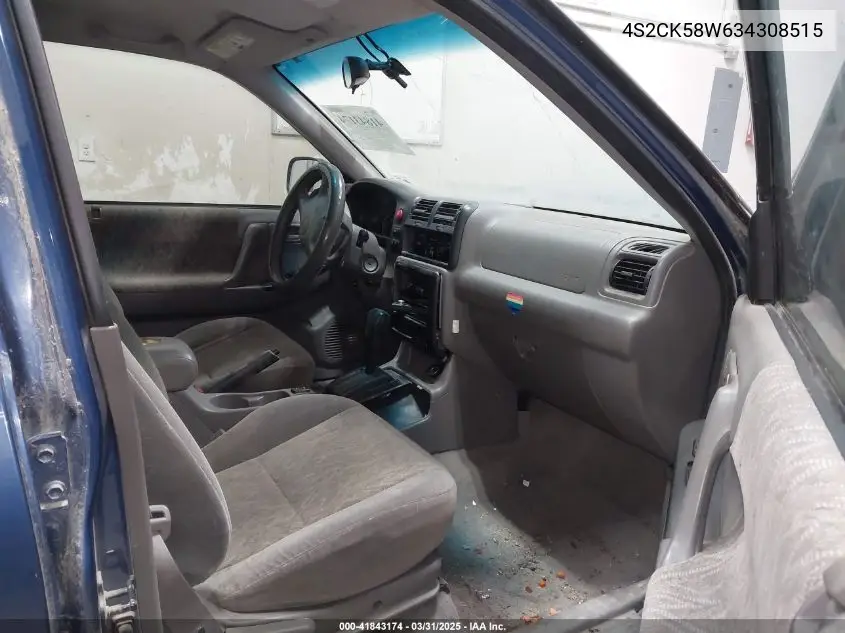 2003 Isuzu Rodeo S 3.2L V6 VIN: 4S2CK58W634308515 Lot: 41843174