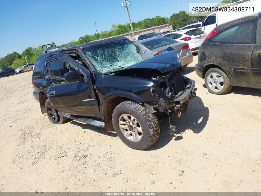 2003 Isuzu Rodeo S 3.2L V6 VIN: 4S2DM58W834308711 Lot: 42054785