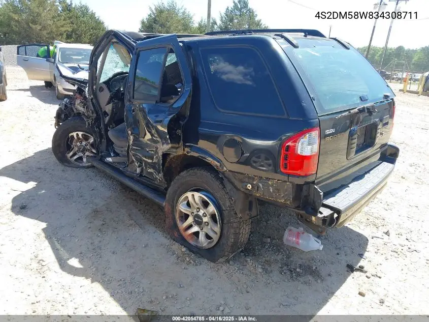 2003 Isuzu Rodeo S 3.2L V6 VIN: 4S2DM58W834308711 Lot: 42054785