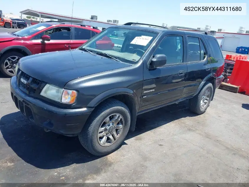 2004 Isuzu Rodeo S 3.5L V6 VIN: 4S2CK58YX44311680 Lot: 42476361