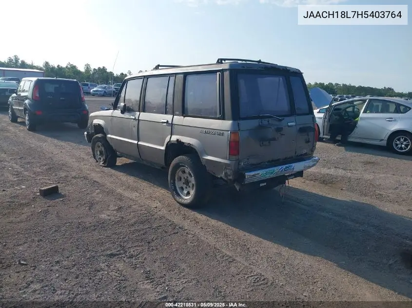 1987 Isuzu Trooper Ii VIN: JAACH18L7H5403764 Lot: 42218531
