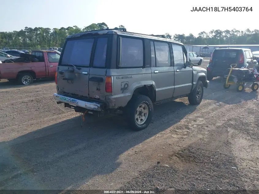 1987 Isuzu Trooper Ii VIN: JAACH18L7H5403764 Lot: 42218531