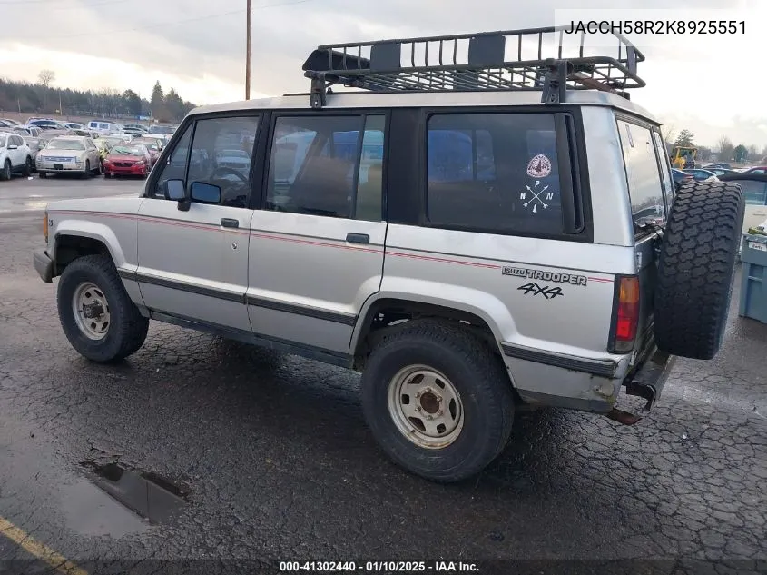1989 Isuzu Trooper Ii VIN: JACCH58R2K8925551 Lot: 41302440