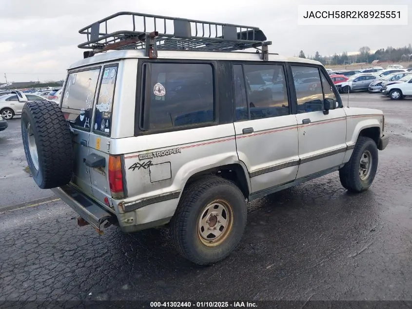 1989 Isuzu Trooper Ii VIN: JACCH58R2K8925551 Lot: 41302440