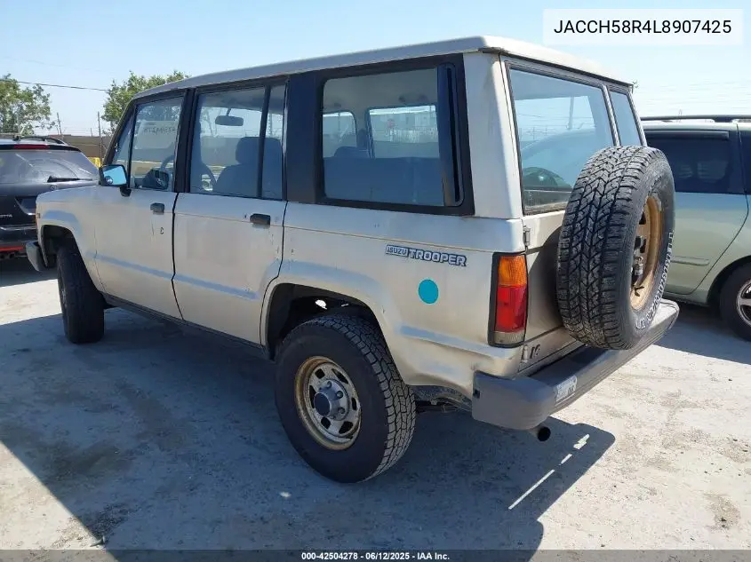 1990 Isuzu Trooper VIN: JACCH58R4L8907425 Lot: 42504278