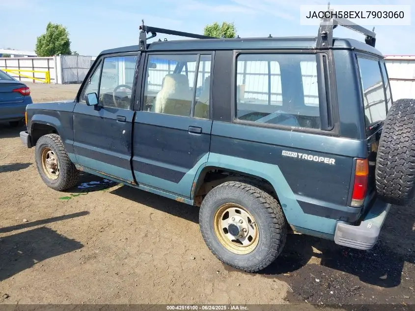 1990 Isuzu Trooper VIN: JACCH58EXL7903060 Lot: 42516100