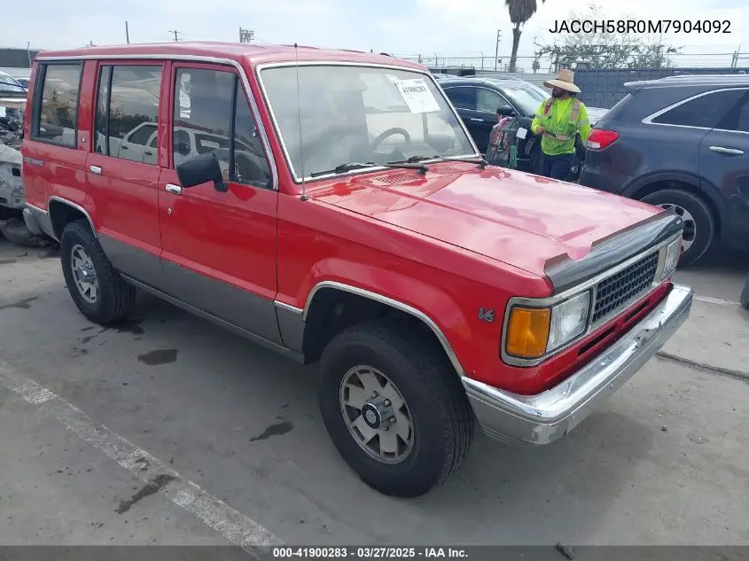 1991 Isuzu Trooper VIN: JACCH58R0M7904092 Lot: 41900283
