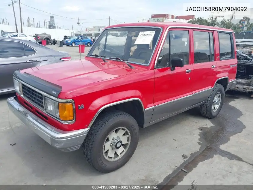 1991 Isuzu Trooper VIN: JACCH58R0M7904092 Lot: 41900283