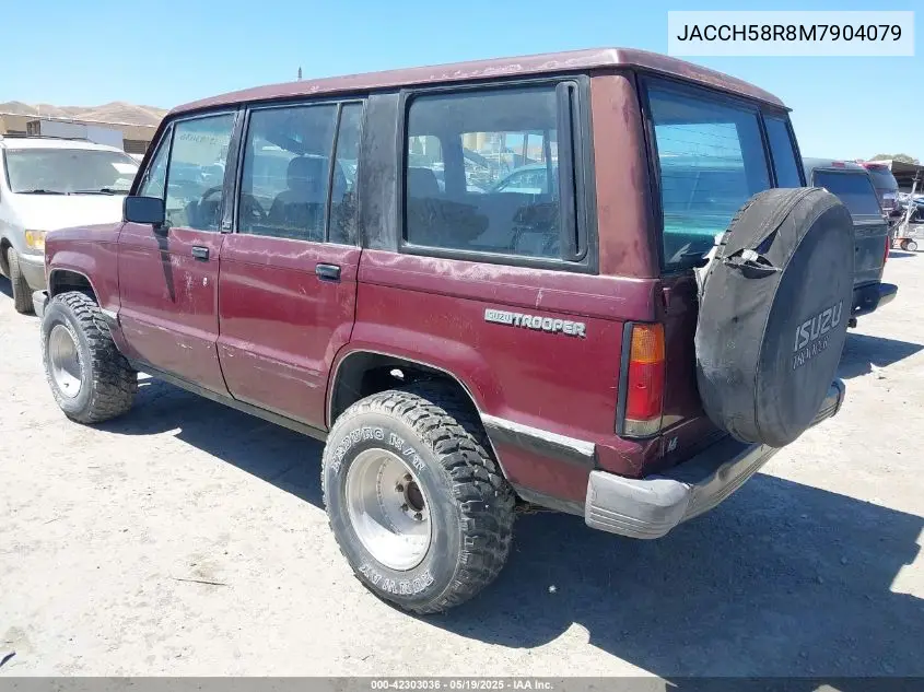 1991 Isuzu Trooper VIN: JACCH58R8M7904079 Lot: 42303036
