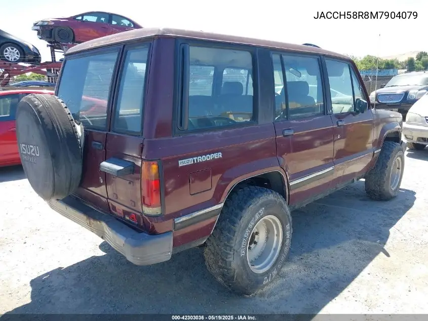1991 Isuzu Trooper VIN: JACCH58R8M7904079 Lot: 42303036
