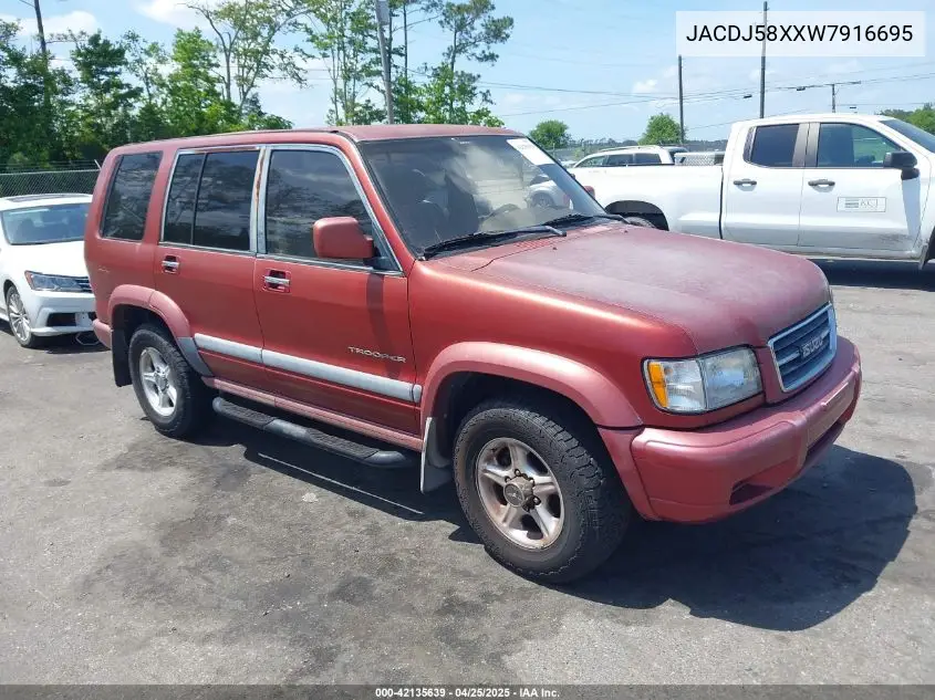 1998 Isuzu Trooper S VIN: JACDJ58XXW7916695 Lot: 42135639