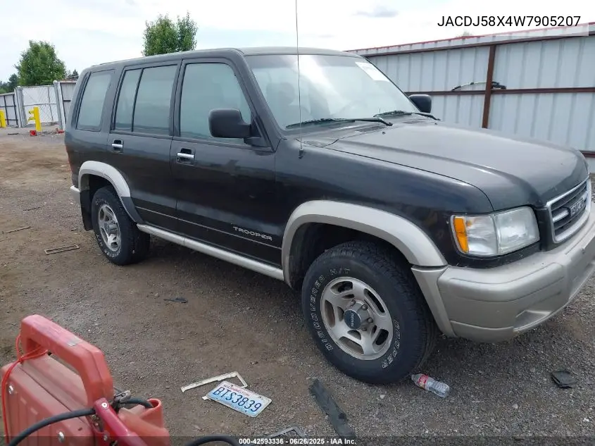1998 Isuzu Trooper S VIN: JACDJ58X4W7905207 Lot: 42593336