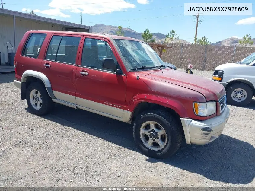 1999 Isuzu Trooper S VIN: JACDJ58X5X7928609 Lot: 42098158