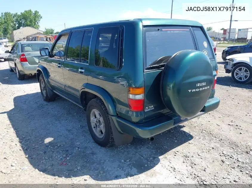1999 Isuzu Trooper S VIN: JACDJ58X1X7917154 Lot: 42632311