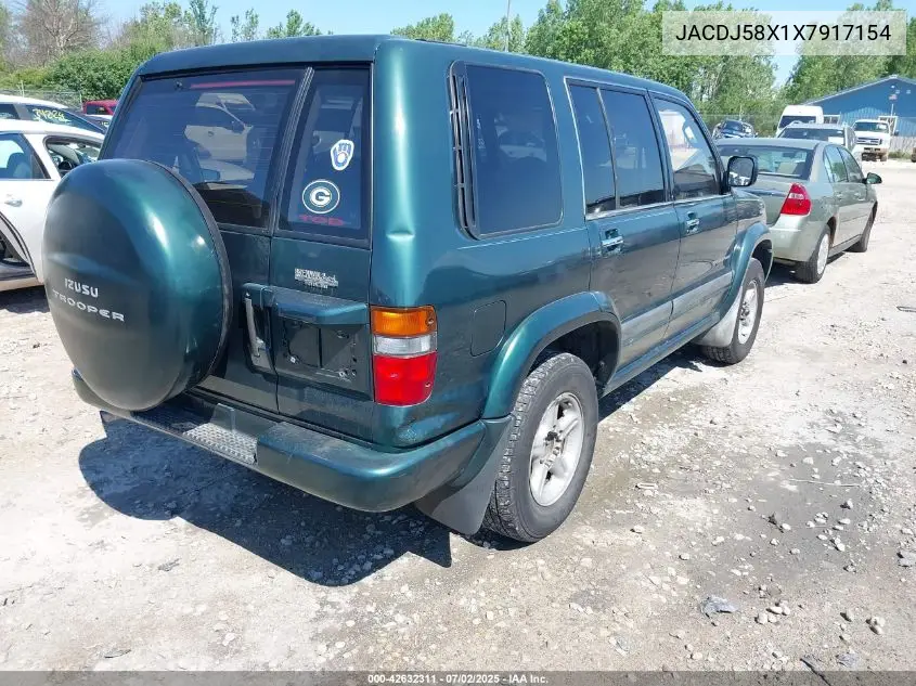 1999 Isuzu Trooper S VIN: JACDJ58X1X7917154 Lot: 42632311