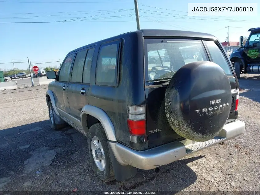 2000 Isuzu Trooper Limited/Ls/S VIN: JACDJ58X7Y7J06010 Lot: 42002763