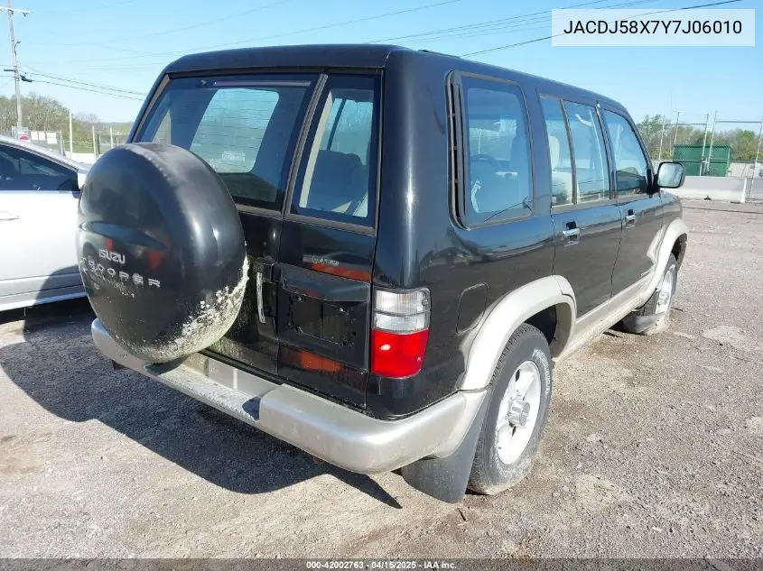 2000 Isuzu Trooper Limited/Ls/S VIN: JACDJ58X7Y7J06010 Lot: 42002763