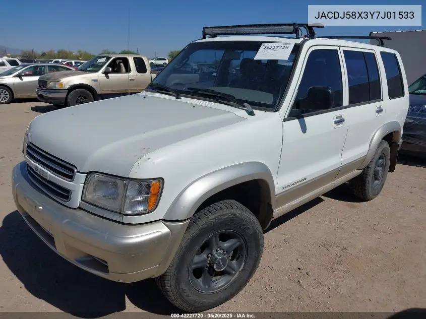 2000 Isuzu Trooper Limited/Ls/S VIN: JACDJ58X3Y7J01533 Lot: 42227720