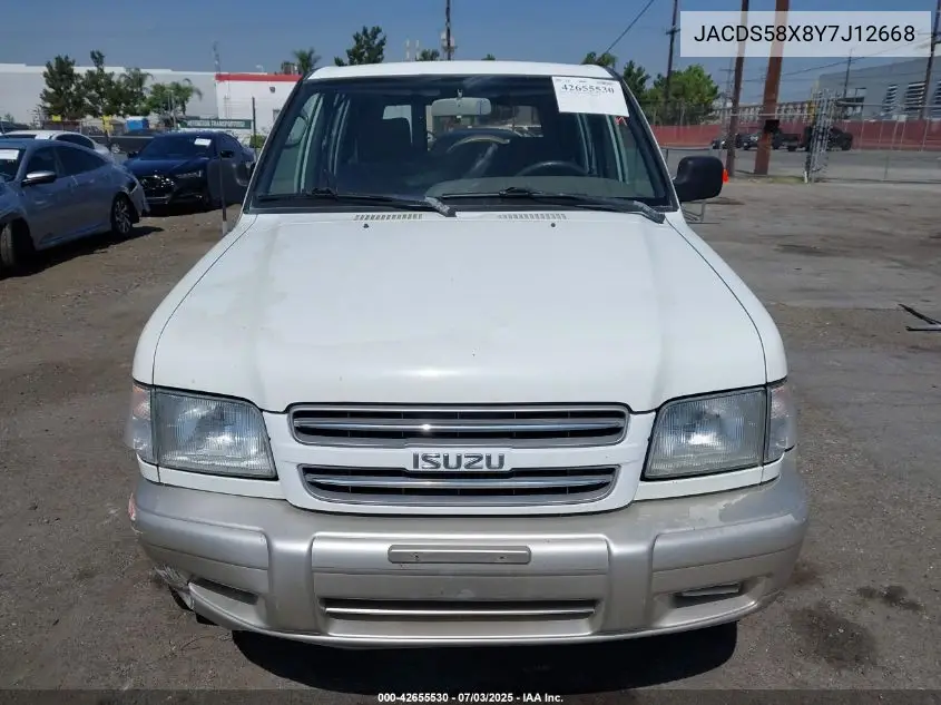 2000 Isuzu Trooper Limited/Ls/S VIN: JACDS58X8Y7J12668 Lot: 42655530
