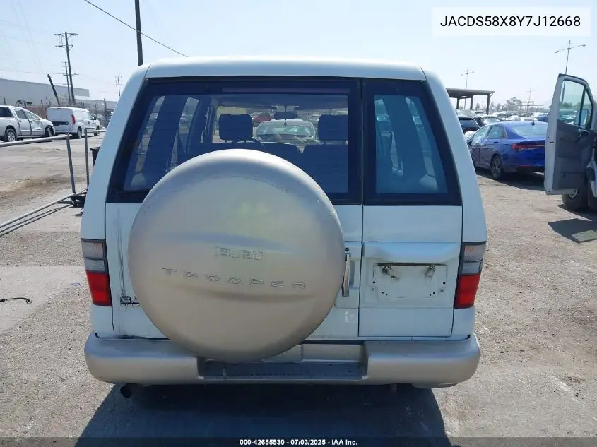 2000 Isuzu Trooper Limited/Ls/S VIN: JACDS58X8Y7J12668 Lot: 42655530