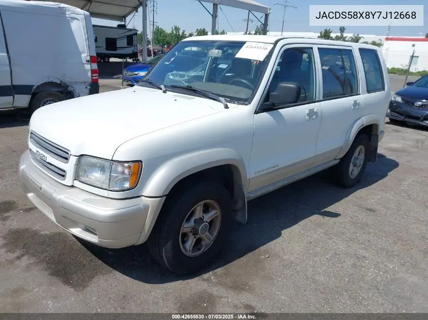 2000 Isuzu Trooper Limited/Ls/S VIN: JACDS58X8Y7J12668 Lot: 42655530