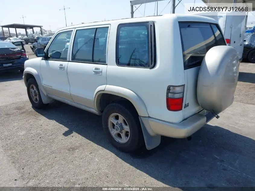 2000 Isuzu Trooper Limited/Ls/S VIN: JACDS58X8Y7J12668 Lot: 42655530