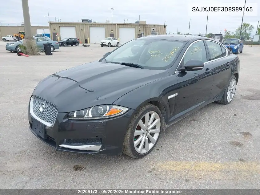 2013 Jaguar Xf 3.0 VIN: SAJXJ0EF3D8S89165 Lot: 20209173