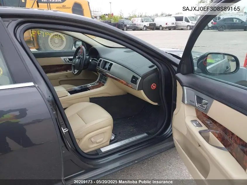 2013 Jaguar Xf 3.0 VIN: SAJXJ0EF3D8S89165 Lot: 20209173