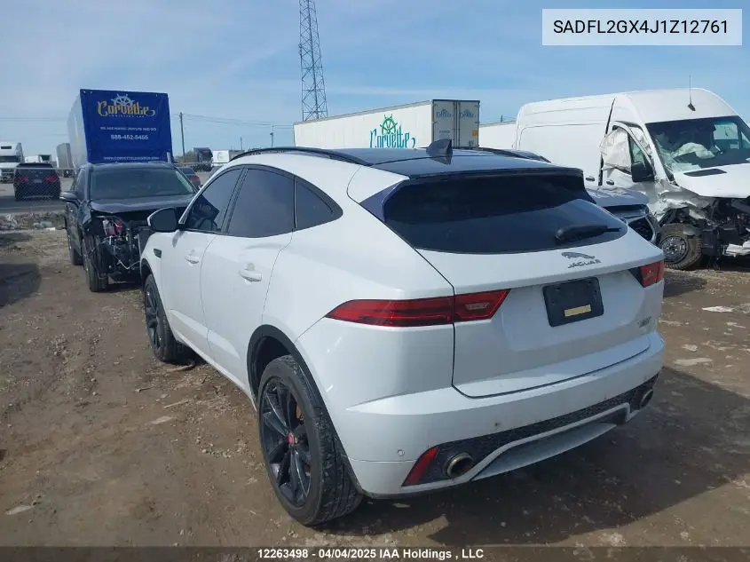 2018 Jaguar E-Pace R-Dynamic Se VIN: SADFL2GX4J1Z12761 Lot: 12263498