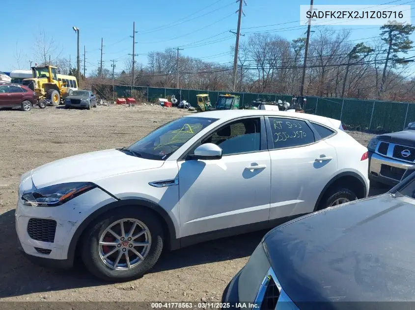 2018 Jaguar E-Pace VIN: SADFK2FX2J1Z05716 Lot: 41778563