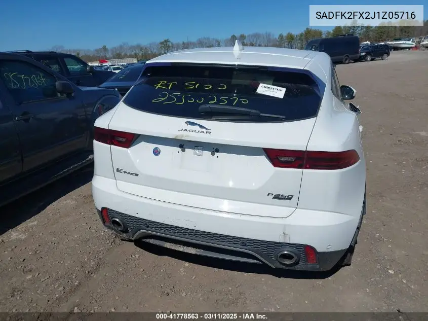 2018 Jaguar E-Pace VIN: SADFK2FX2J1Z05716 Lot: 41778563