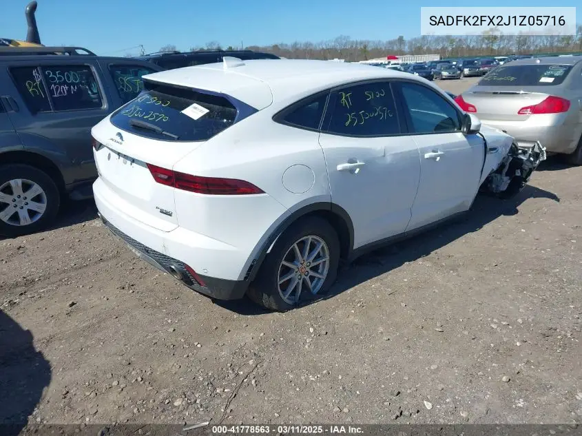 2018 Jaguar E-Pace VIN: SADFK2FX2J1Z05716 Lot: 41778563
