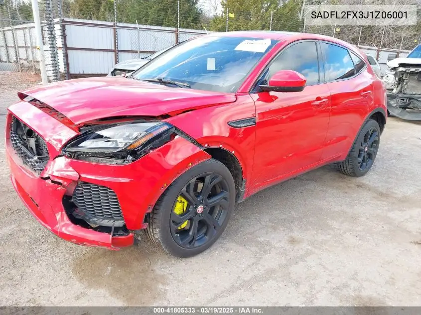 2018 Jaguar E-Pace First Edition VIN: SADFL2FX3J1Z06001 Lot: 41805333