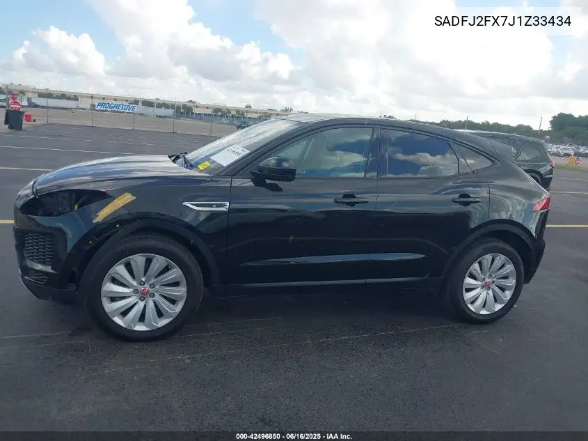 2018 Jaguar E-Pace R-Dynamic S/S VIN: SADFJ2FX7J1Z33434 Lot: 42496850