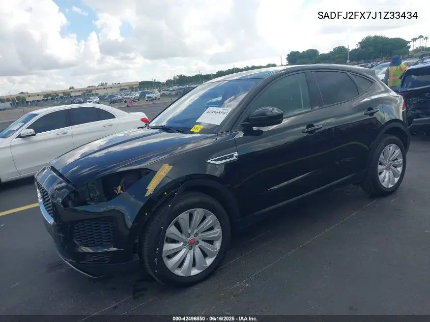 2018 Jaguar E-Pace R-Dynamic S/S VIN: SADFJ2FX7J1Z33434 Lot: 42496850