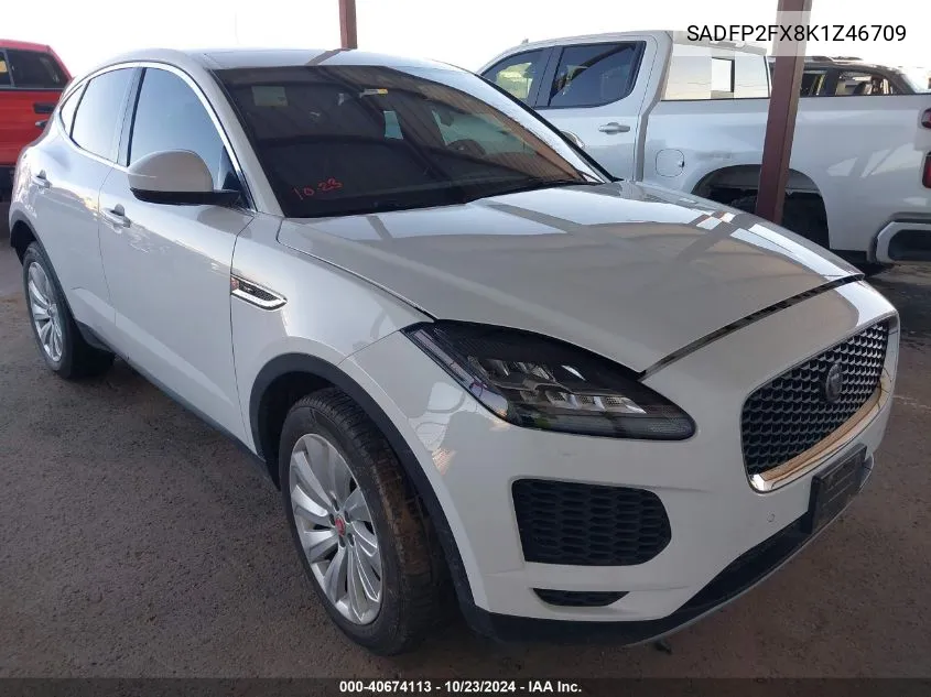 2019 Jaguar E-Pace Se VIN: SADFP2FX8K1Z46709 Lot: 40674113