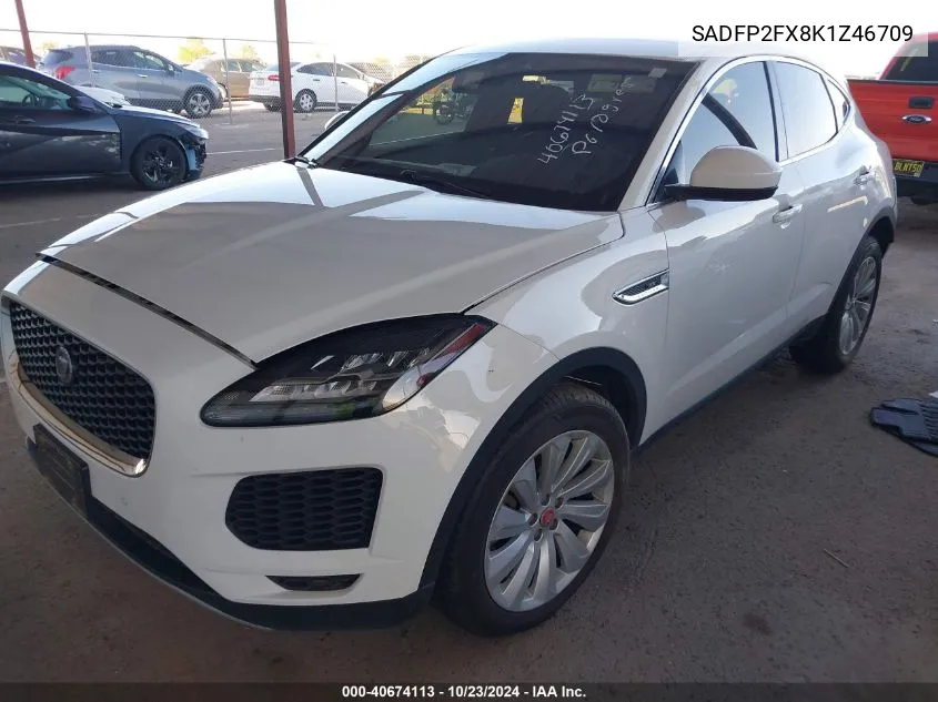2019 Jaguar E-Pace Se VIN: SADFP2FX8K1Z46709 Lot: 40674113