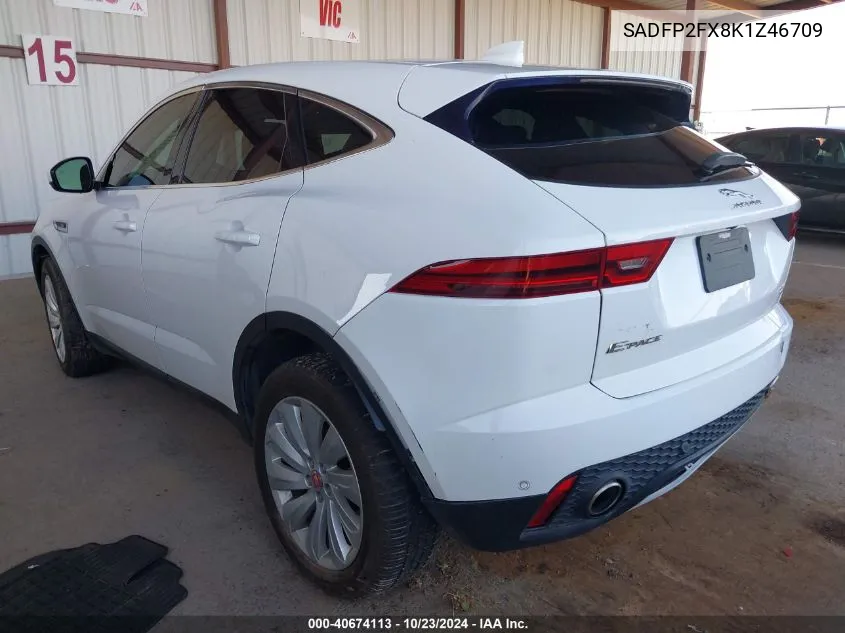 2019 Jaguar E-Pace Se VIN: SADFP2FX8K1Z46709 Lot: 40674113