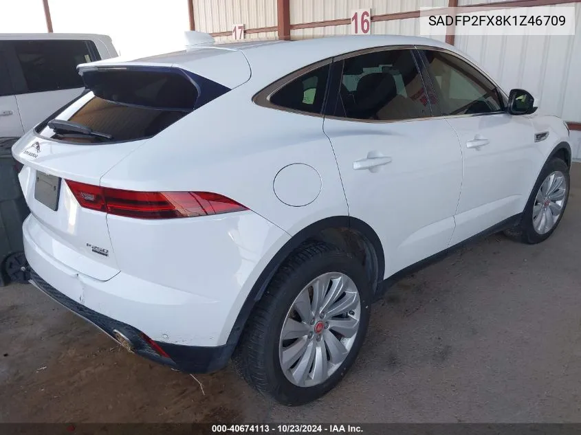 2019 Jaguar E-Pace Se VIN: SADFP2FX8K1Z46709 Lot: 40674113