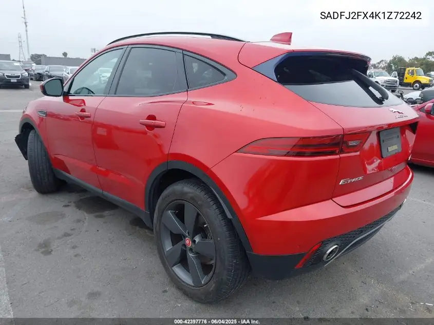 2019 Jaguar E-Pace S VIN: SADFJ2FX4K1Z72242 Lot: 42397776