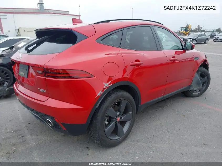 2019 Jaguar E-Pace S VIN: SADFJ2FX4K1Z72242 Lot: 42397776