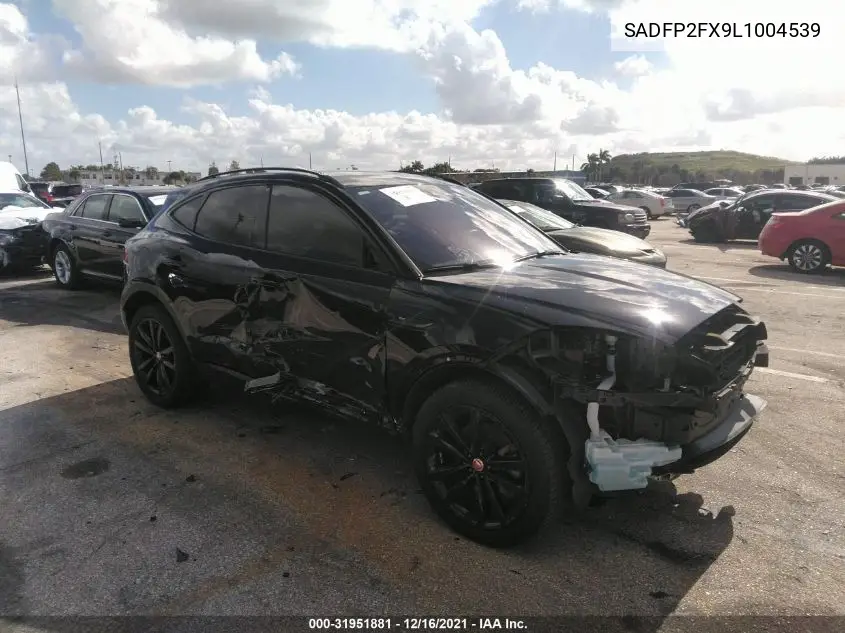 2020 Jaguar E-Pace Se P250 Awd Automatic VIN: SADFP2FX9L1004539 Lot: 31951881