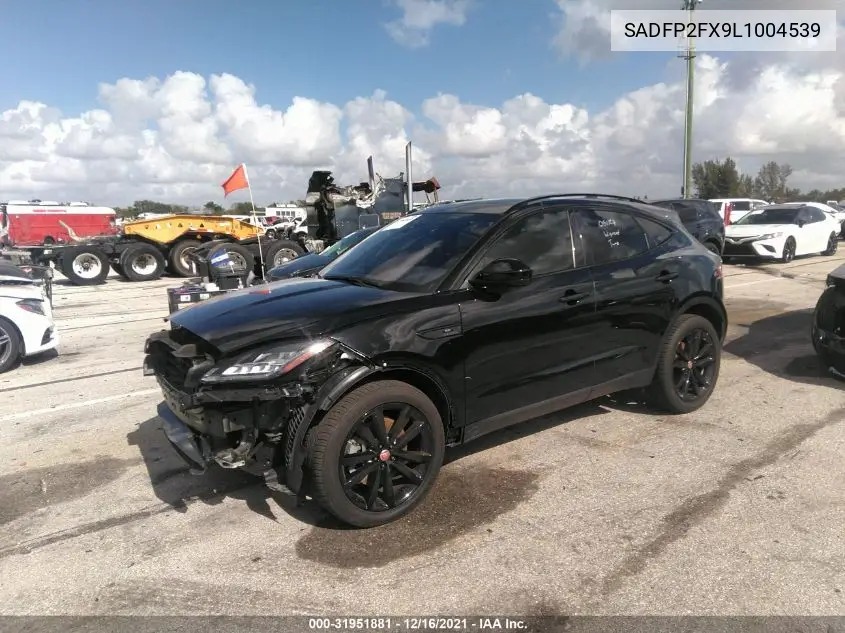 2020 Jaguar E-Pace Se P250 Awd Automatic VIN: SADFP2FX9L1004539 Lot: 31951881