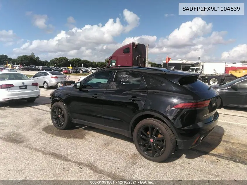 2020 Jaguar E-Pace Se P250 Awd Automatic VIN: SADFP2FX9L1004539 Lot: 31951881