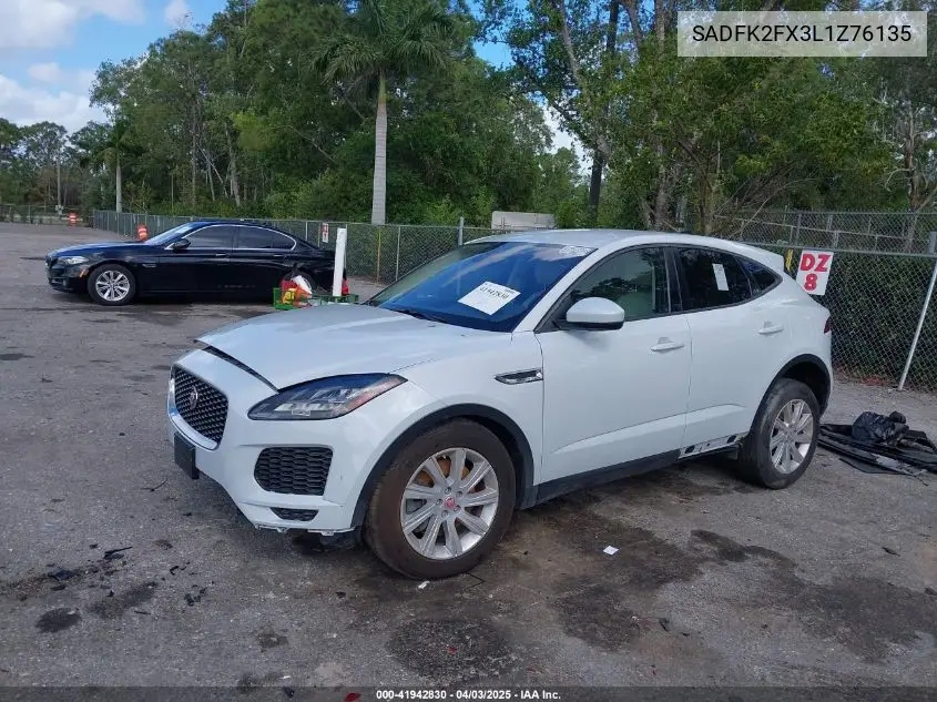 2020 Jaguar E-Pace P250 Awd Automatic VIN: SADFK2FX3L1Z76135 Lot: 41942830