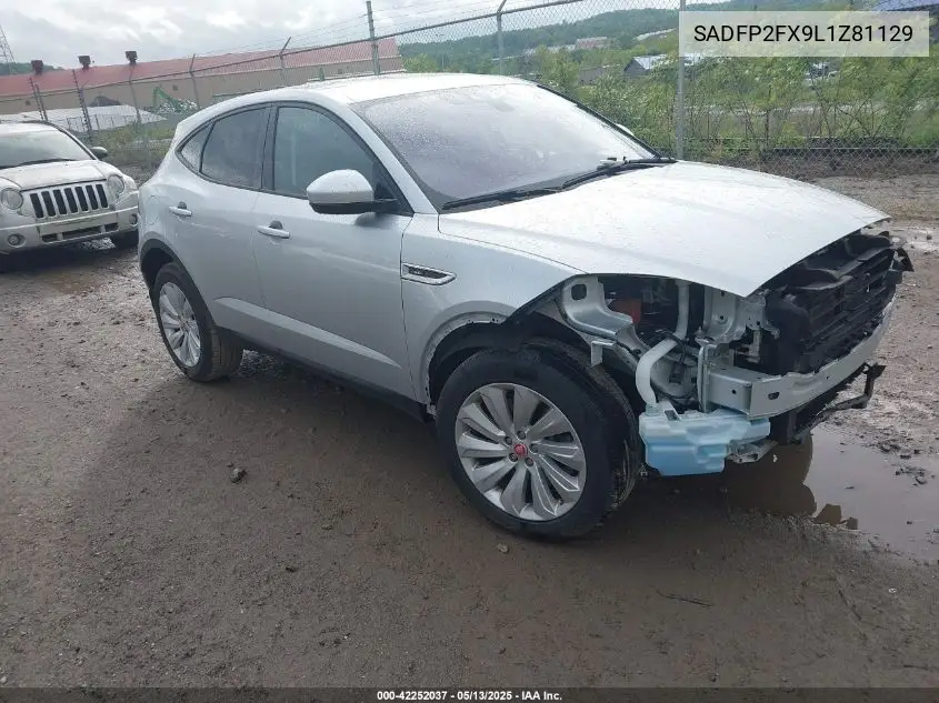 2020 Jaguar E-Pace Se P250 Awd Automatic VIN: SADFP2FX9L1Z81129 Lot: 42252037