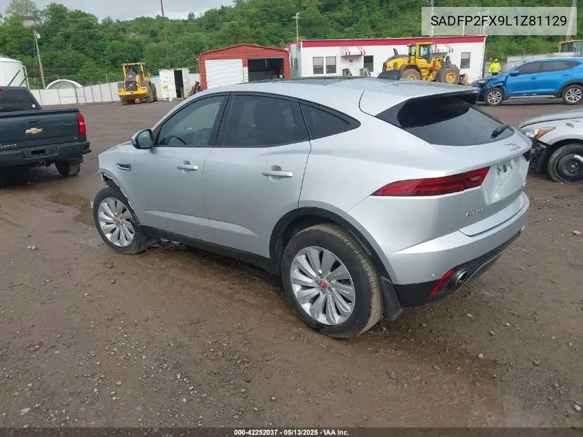 2020 Jaguar E-Pace Se P250 Awd Automatic VIN: SADFP2FX9L1Z81129 Lot: 42252037